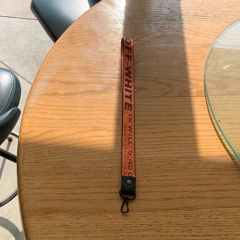 orange off-white lanyard (long version)